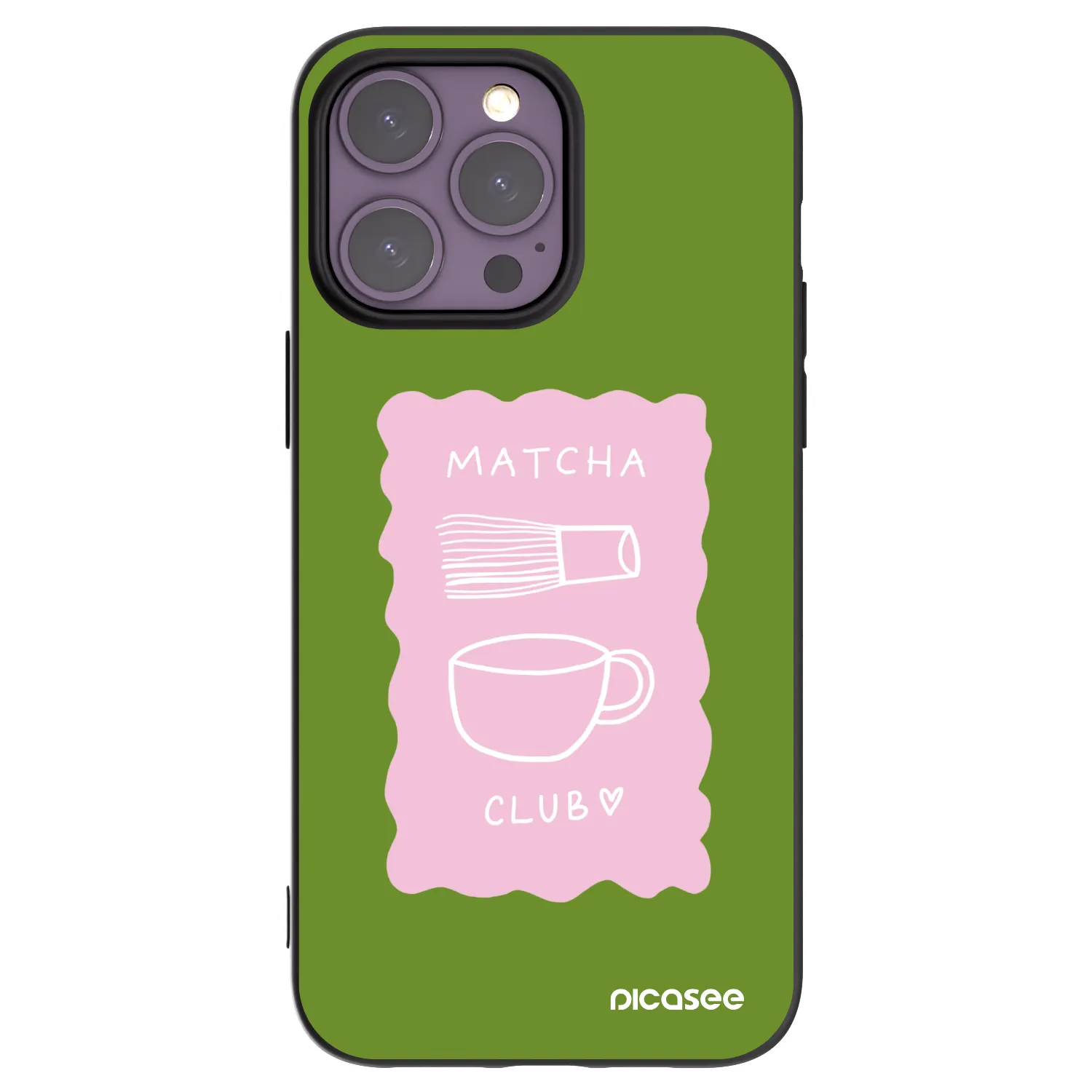 Picasee silikónový čierny obal pre Apple iPhone 14 Pro Max - Matcha club