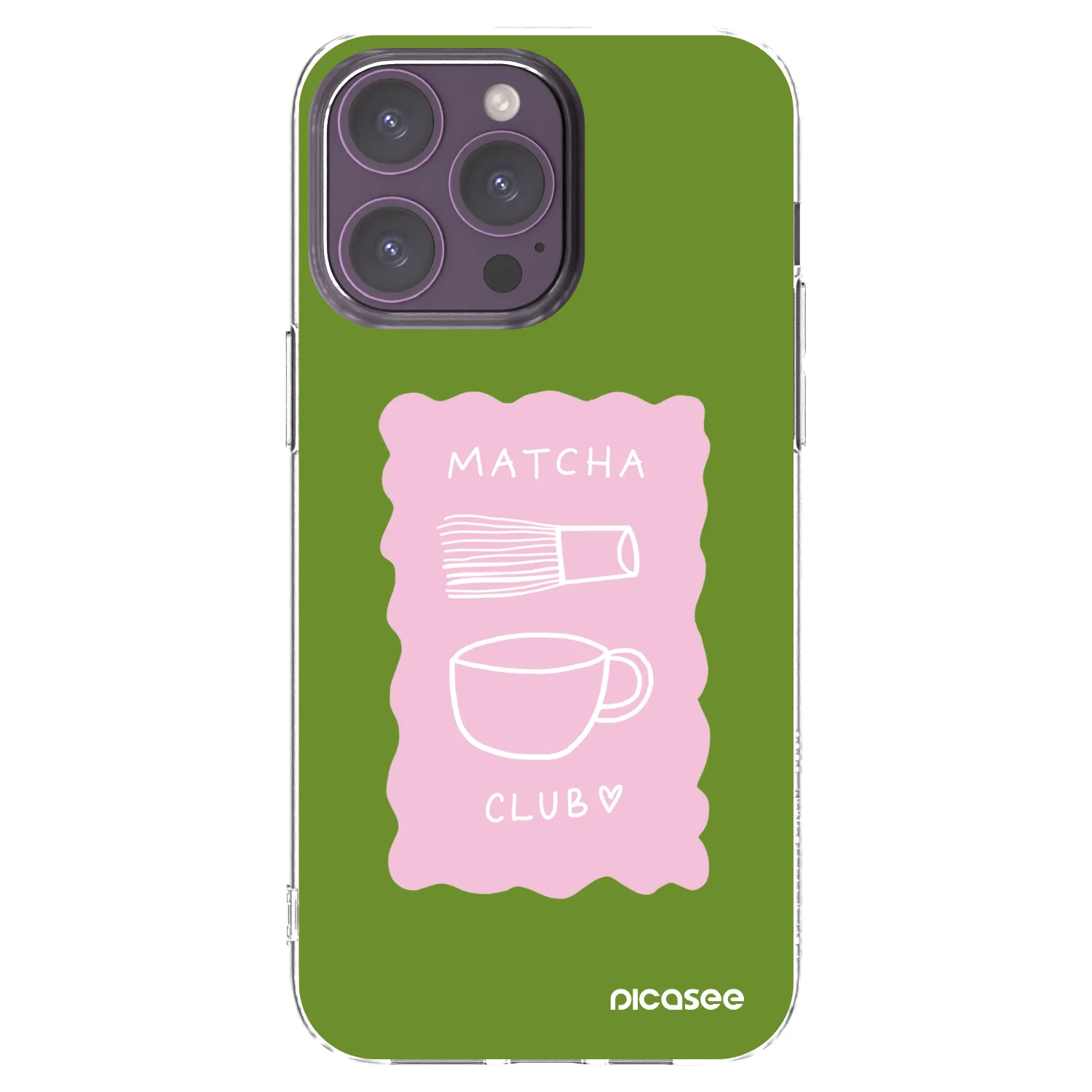 Picasee silikónový prehľadný obal pre Apple iPhone 14 Pro Max - Matcha club