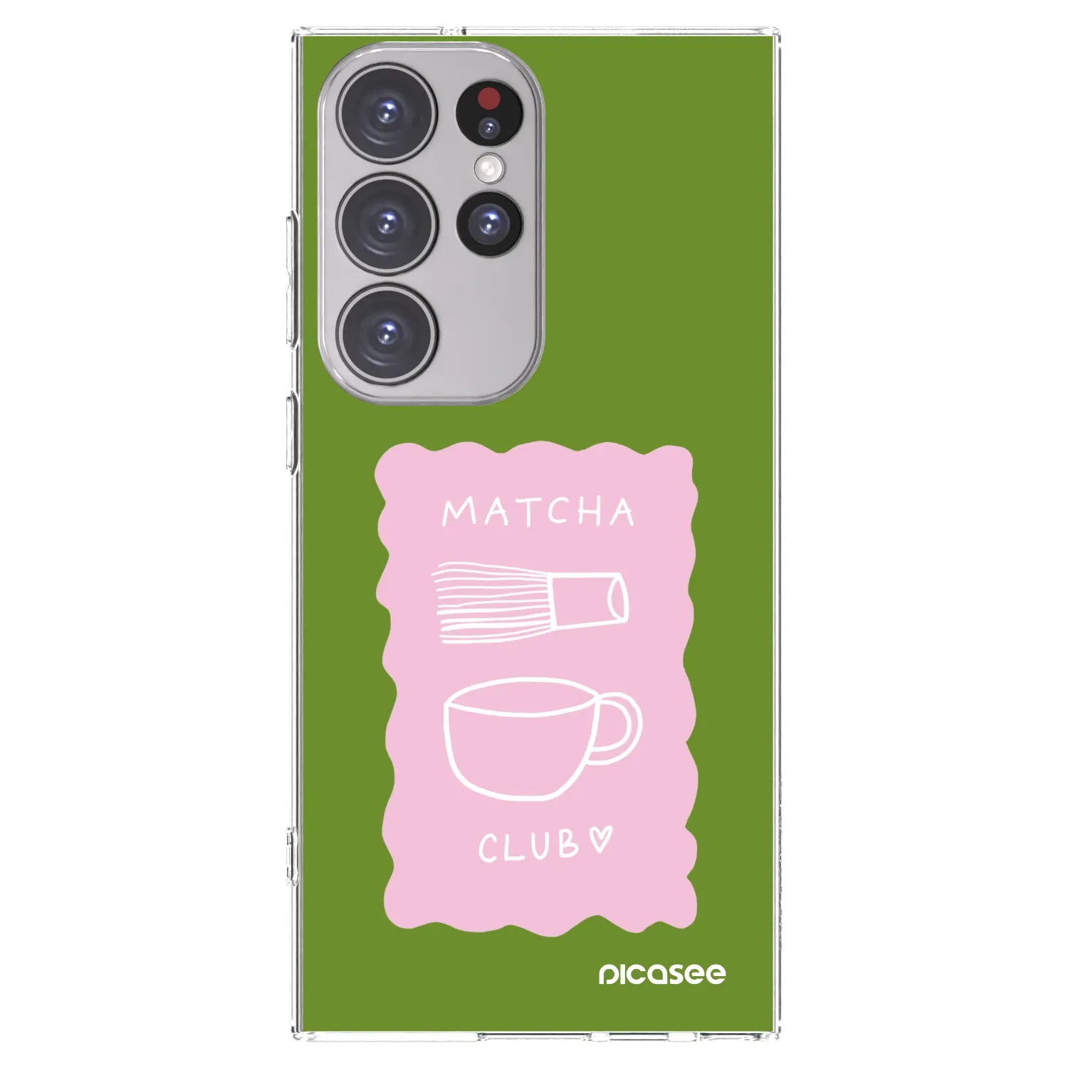 Picasee silikónový prehľadný obal pre Samsung Galaxy S23 Ultra 5G - Matcha club