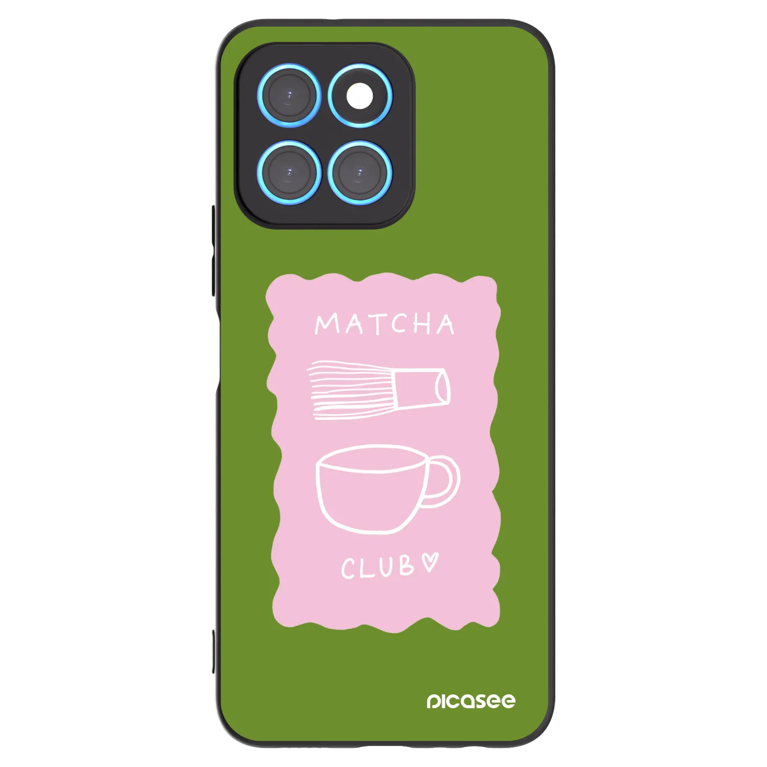 Picasee silikónový čierny obal pre Honor X8 5G - Matcha club