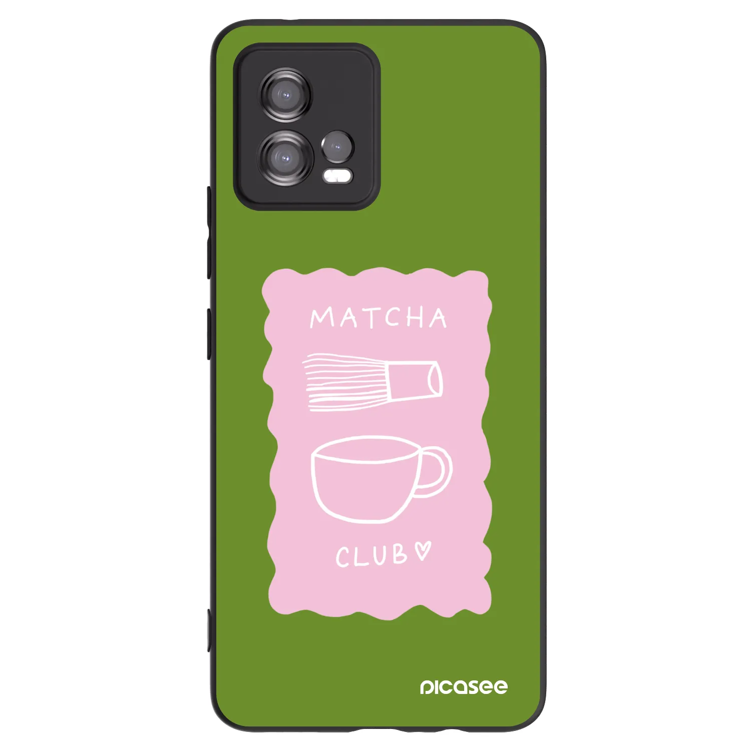 Picasee silikónový čierny obal pre Motorola Moto G72 - Matcha club