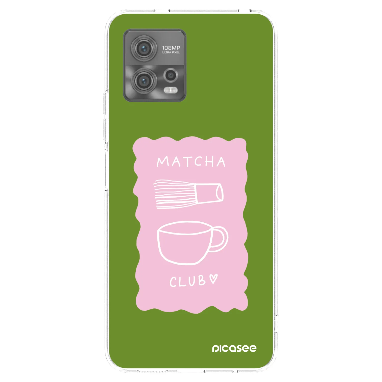 Picasee silikónový prehľadný obal pre Motorola Moto G72 - Matcha club
