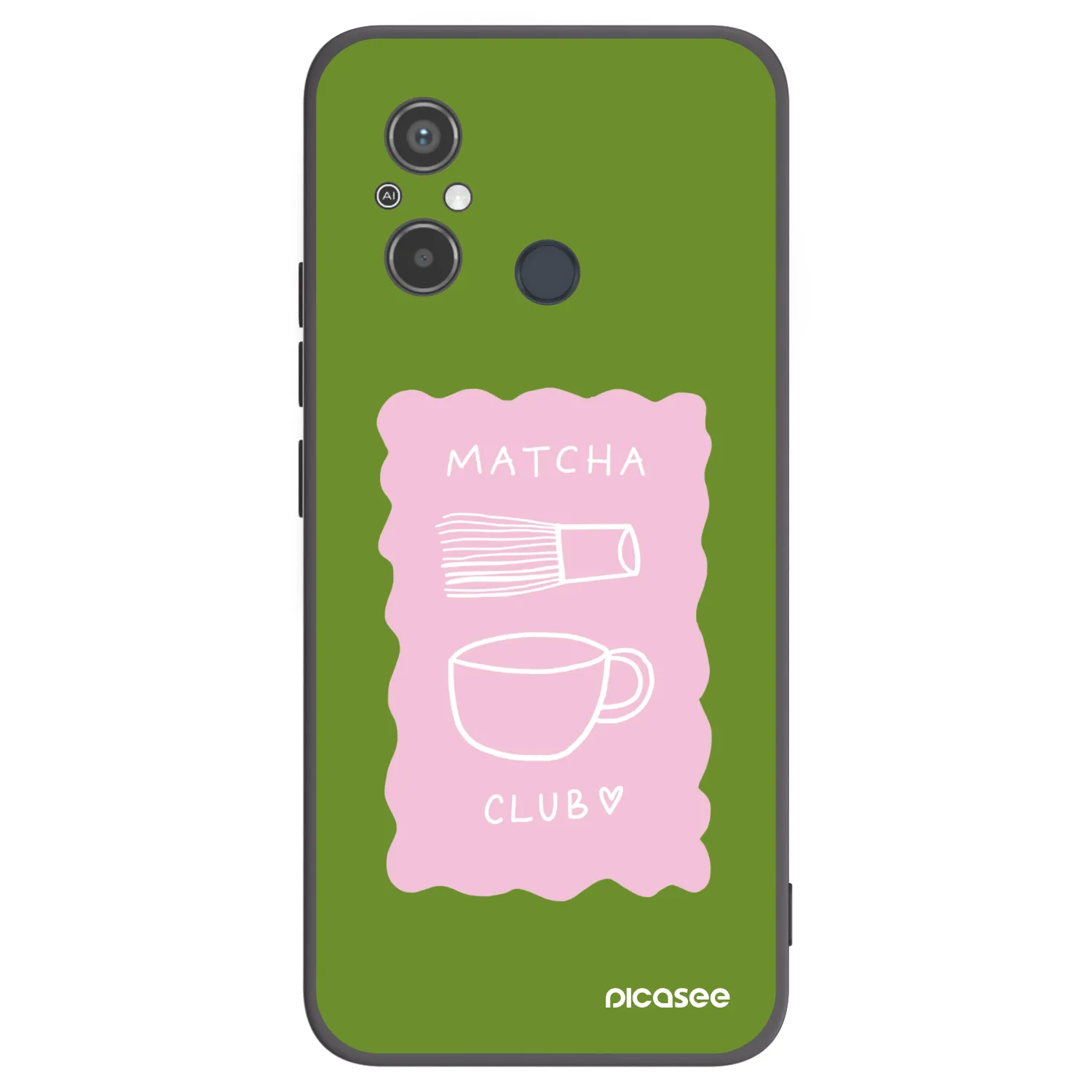 Picasee silikónový čierny obal pre Xiaomi Redmi 12C - Matcha club