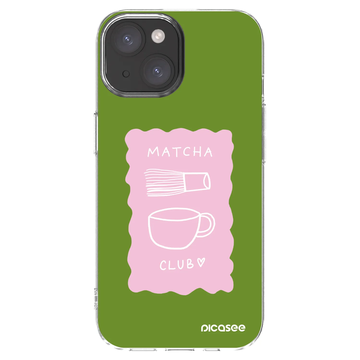 Picasee silikónový prehľadný obal pre Apple iPhone 15 - Matcha club