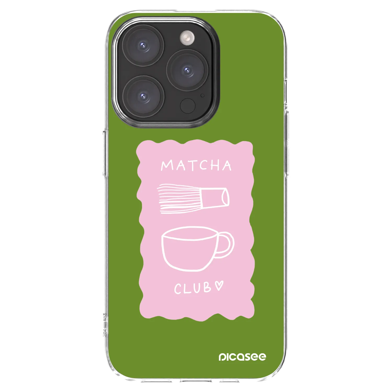 Picasee silikónový prehľadný obal pre Apple iPhone 15 Pro - Matcha club