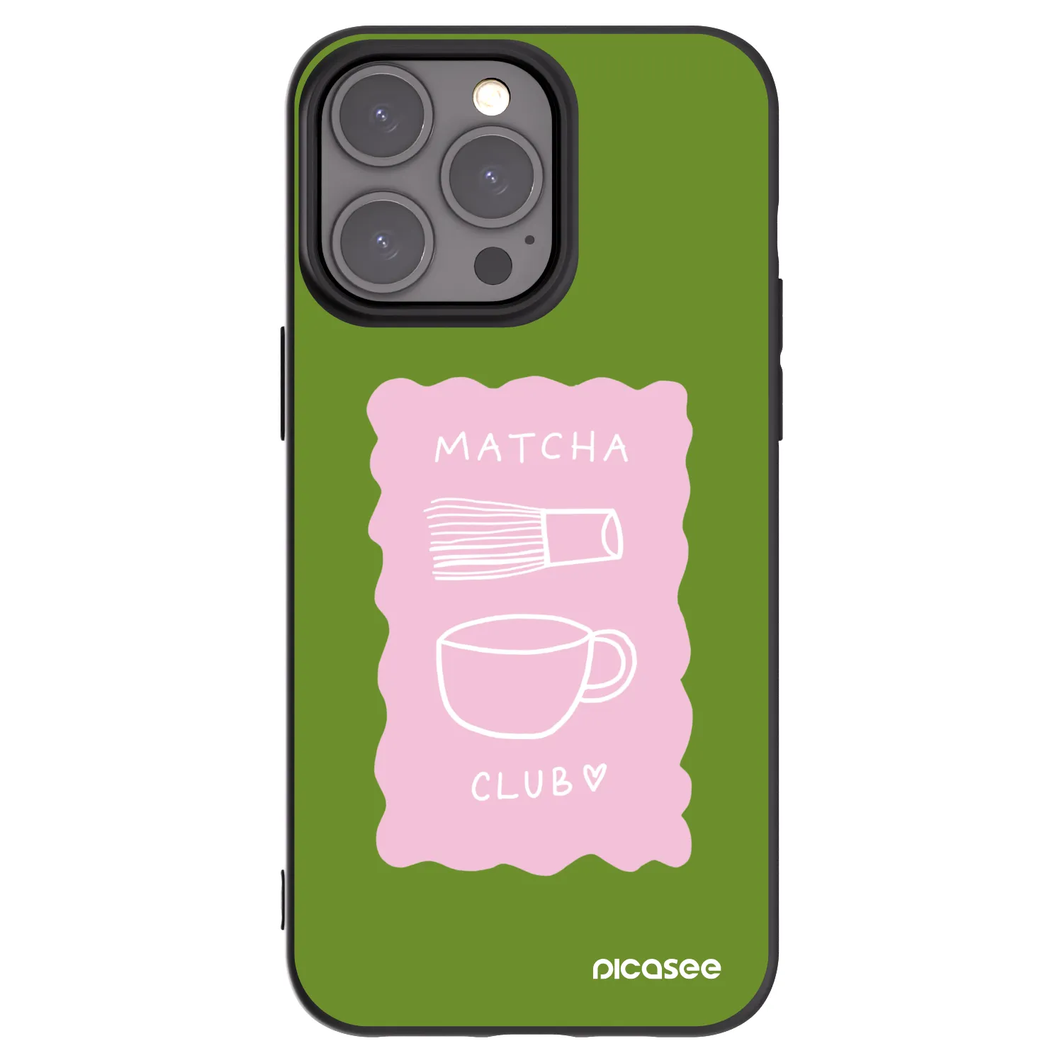 Picasee silikónový čierny obal pre Apple iPhone 15 Pro Max - Matcha club