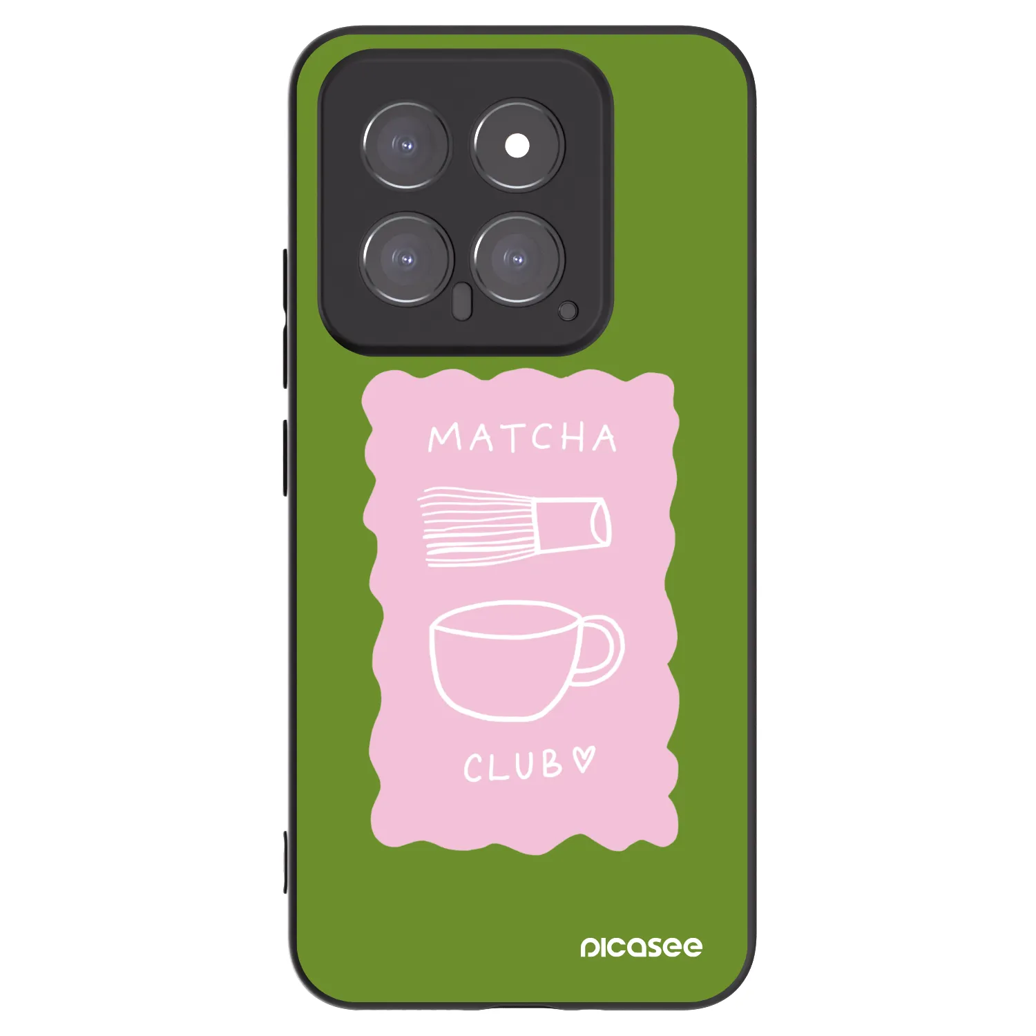 Picasee silikónový čierny obal pre Xiaomi 14 - Matcha club