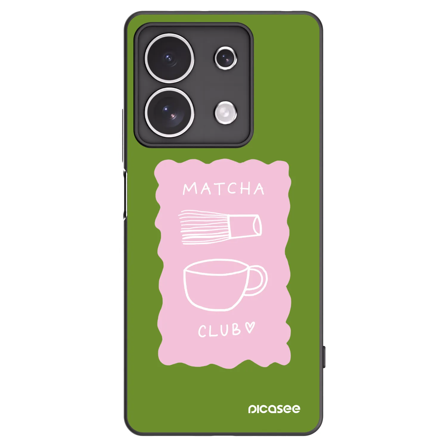 Picasee silikónový čierny obal pre Xiaomi Redmi Note 13 4G - Matcha club