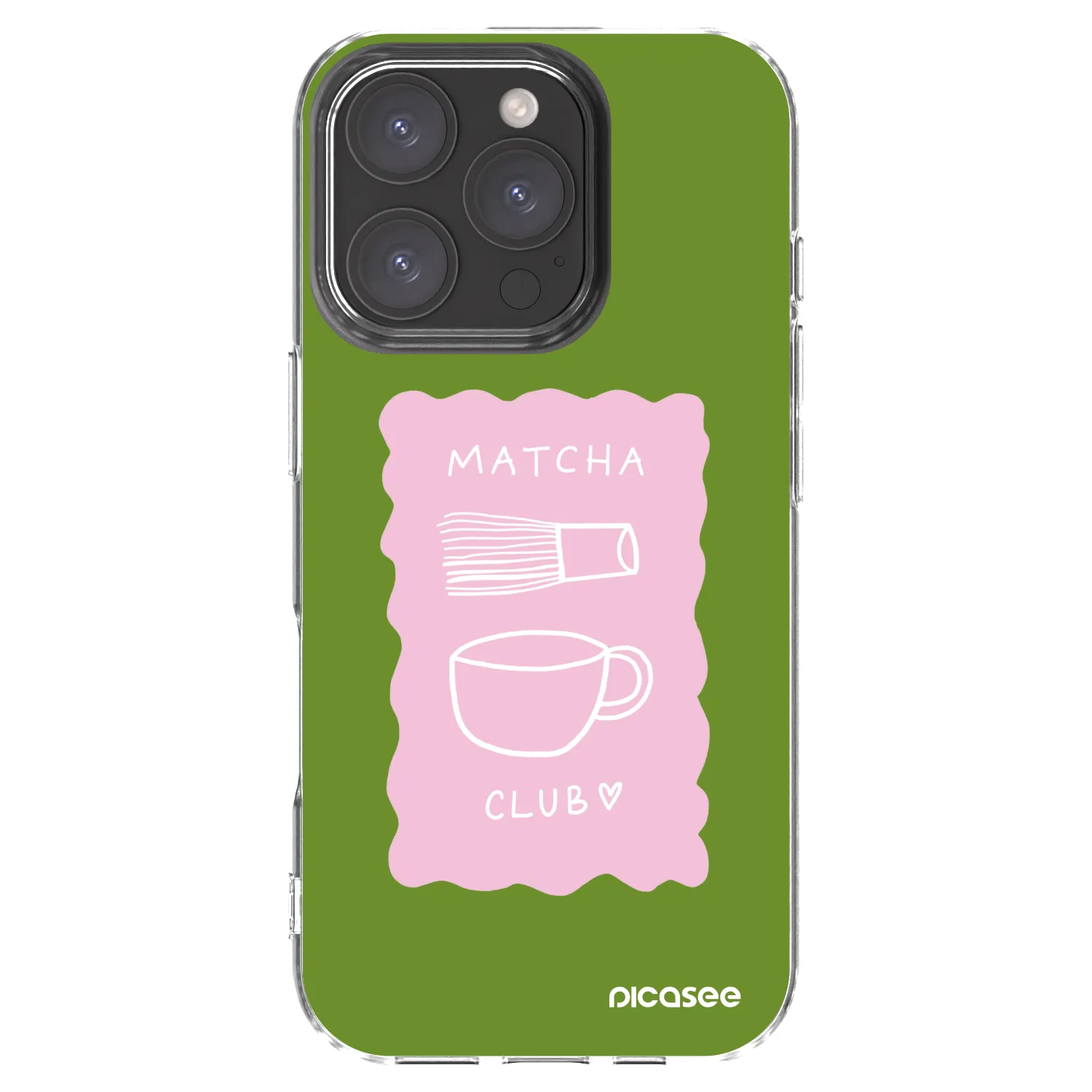 Picasee silikónový prehľadný obal pre Apple iPhone 16 Pro - Matcha club