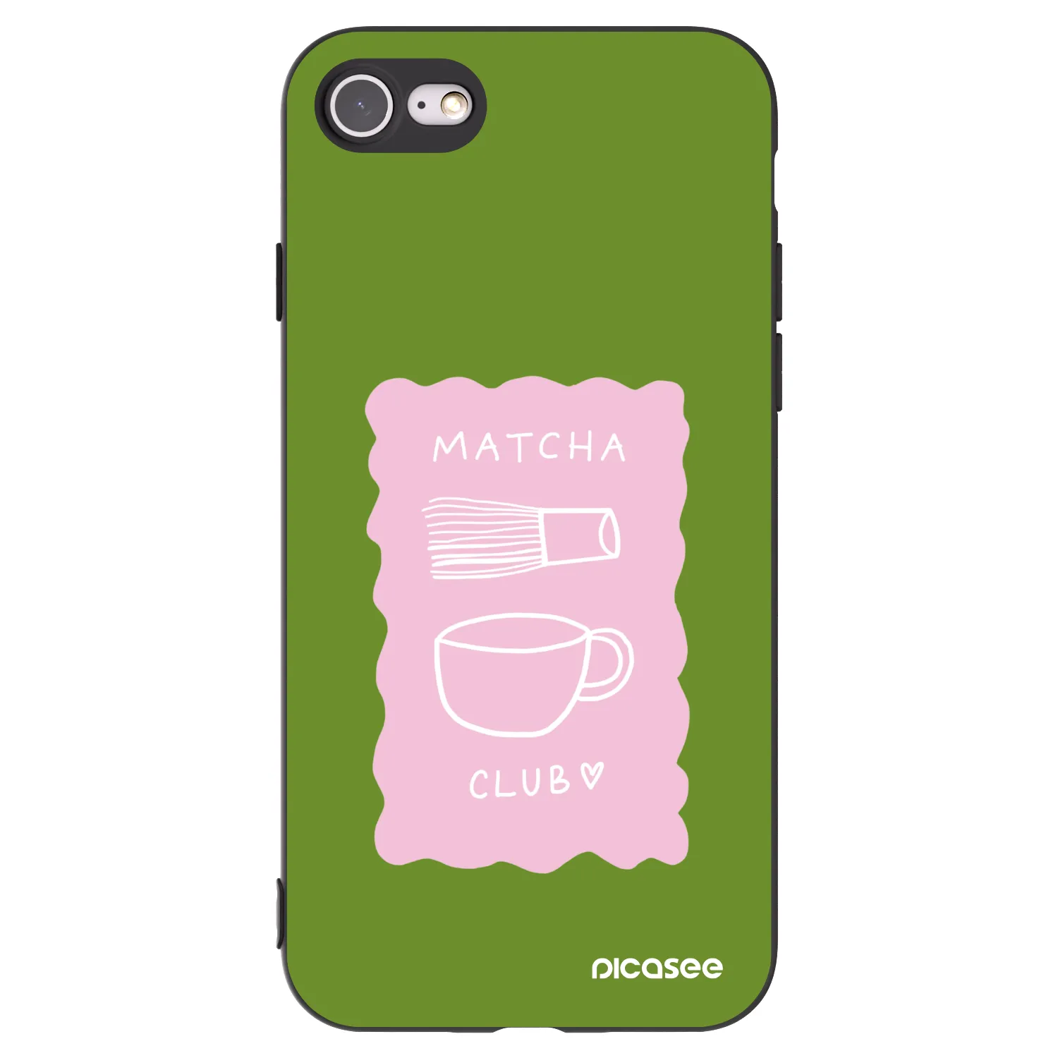 Picasee silikónový čierny obal pre Apple iPhone 8 - Matcha club