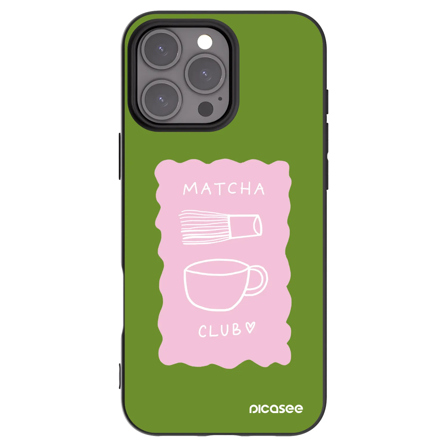 Picasee silikónový čierny obal pre Apple iPhone 16 Pro Max - Matcha club