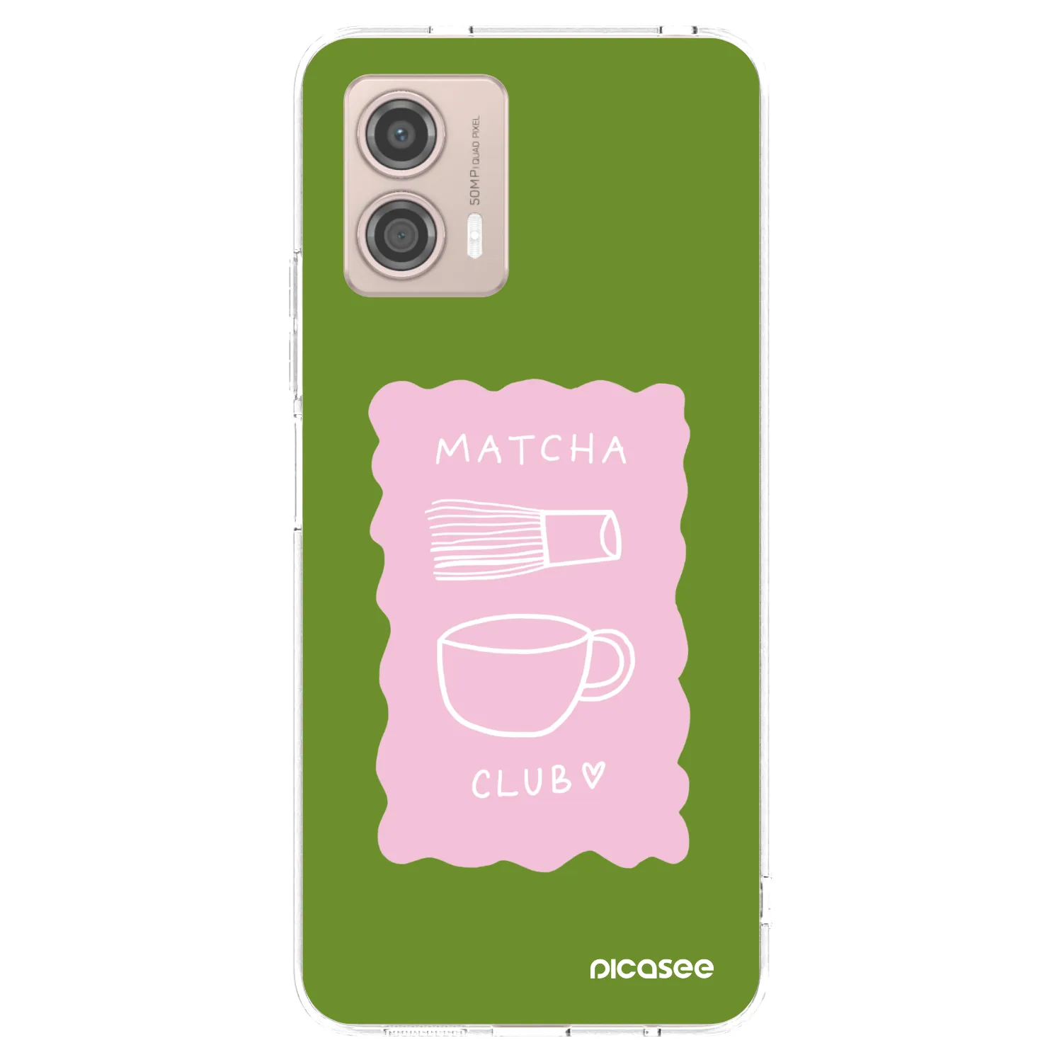 Picasee silikónový prehľadný obal pre Motorola Moto G53 5G - Matcha club