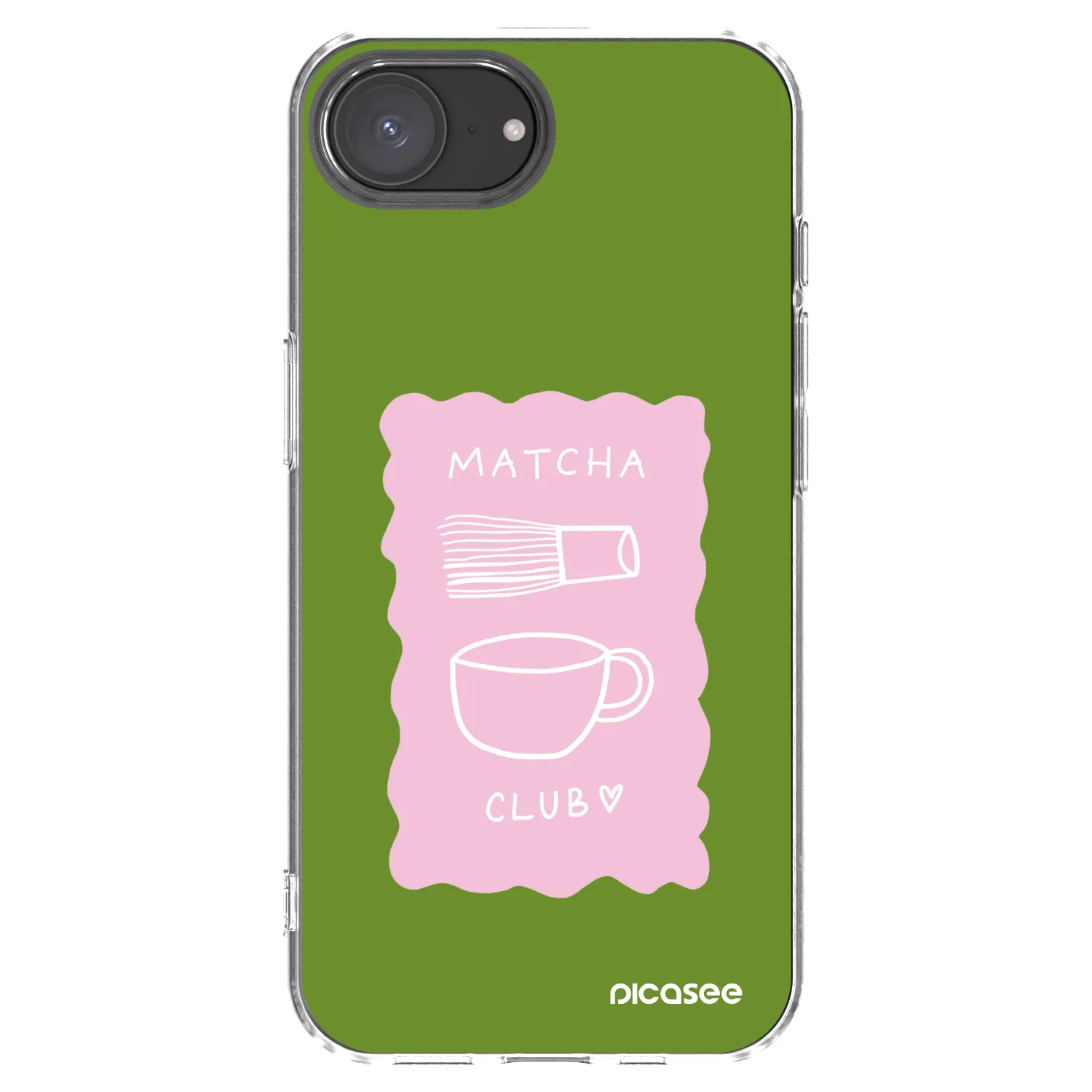 Picasee silikónový prehľadný obal pre Apple iPhone 16e - Matcha club
