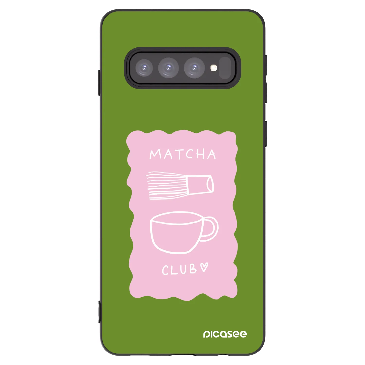 Picasee silikónový čierny obal pre Samsung Galaxy S10 G973 - Matcha club