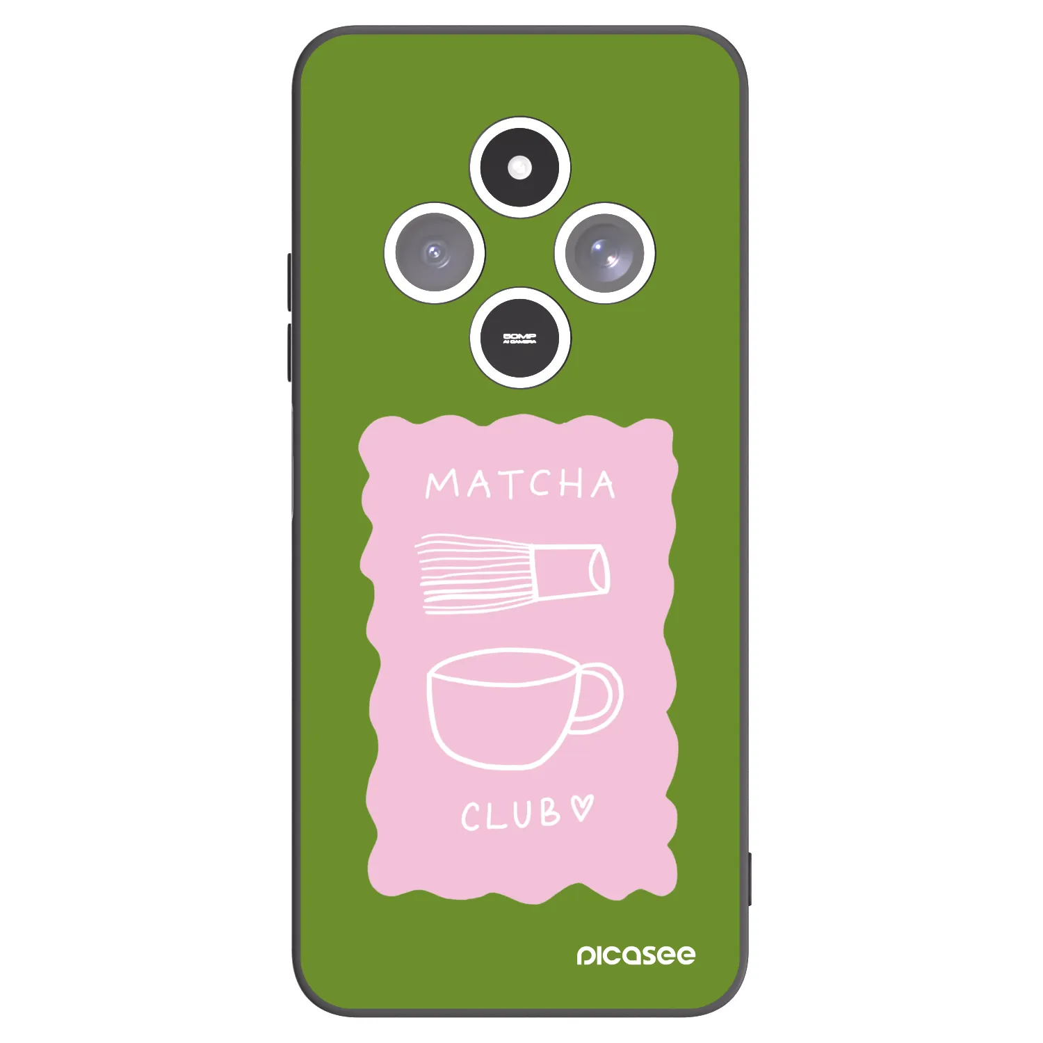 Picasee silikónový čierny obal pre Xiaomi Redmi 14C - Matcha club