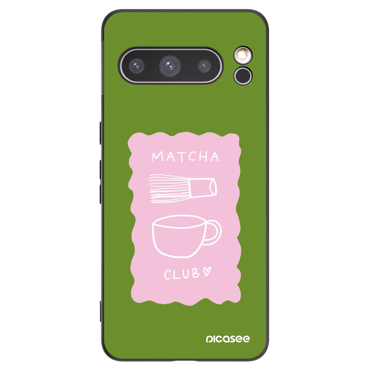 Picasee silikónový čierny obal pre Google Pixel 8 Pro - Matcha club