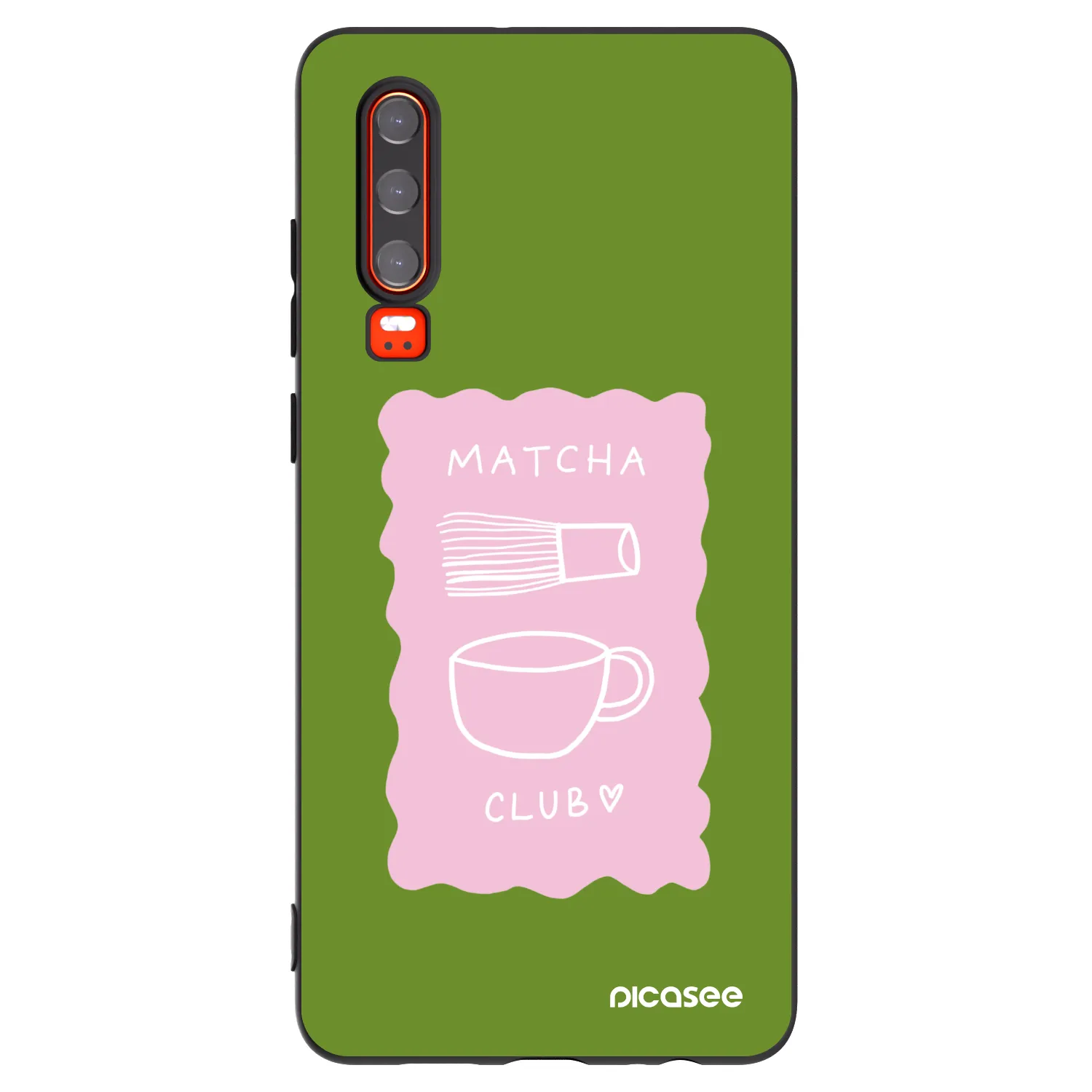 Picasee silikónový čierny obal pre Huawei P30 - Matcha club