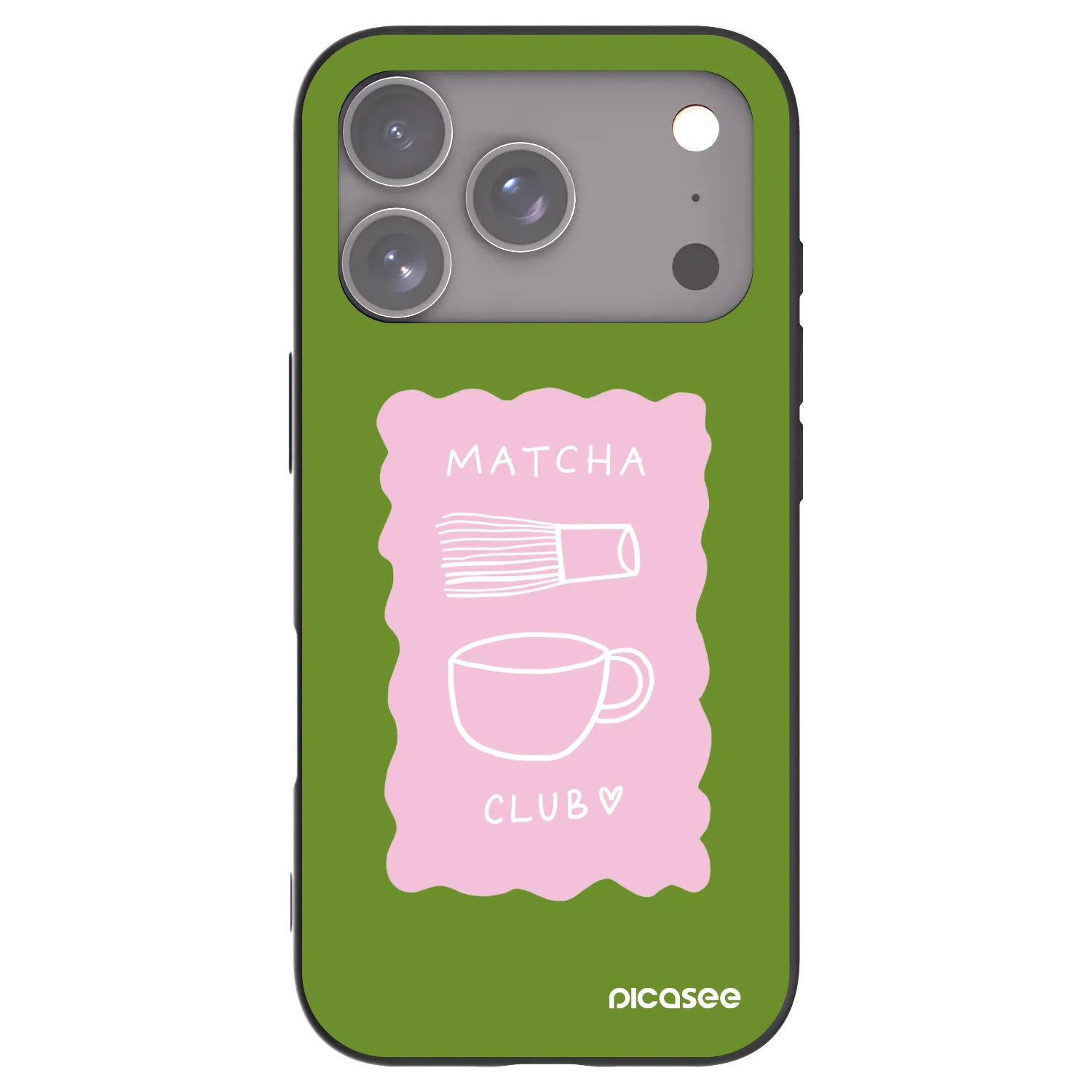 Picasee silikónový čierny obal pre Apple iPhone 17 Pro - Matcha club