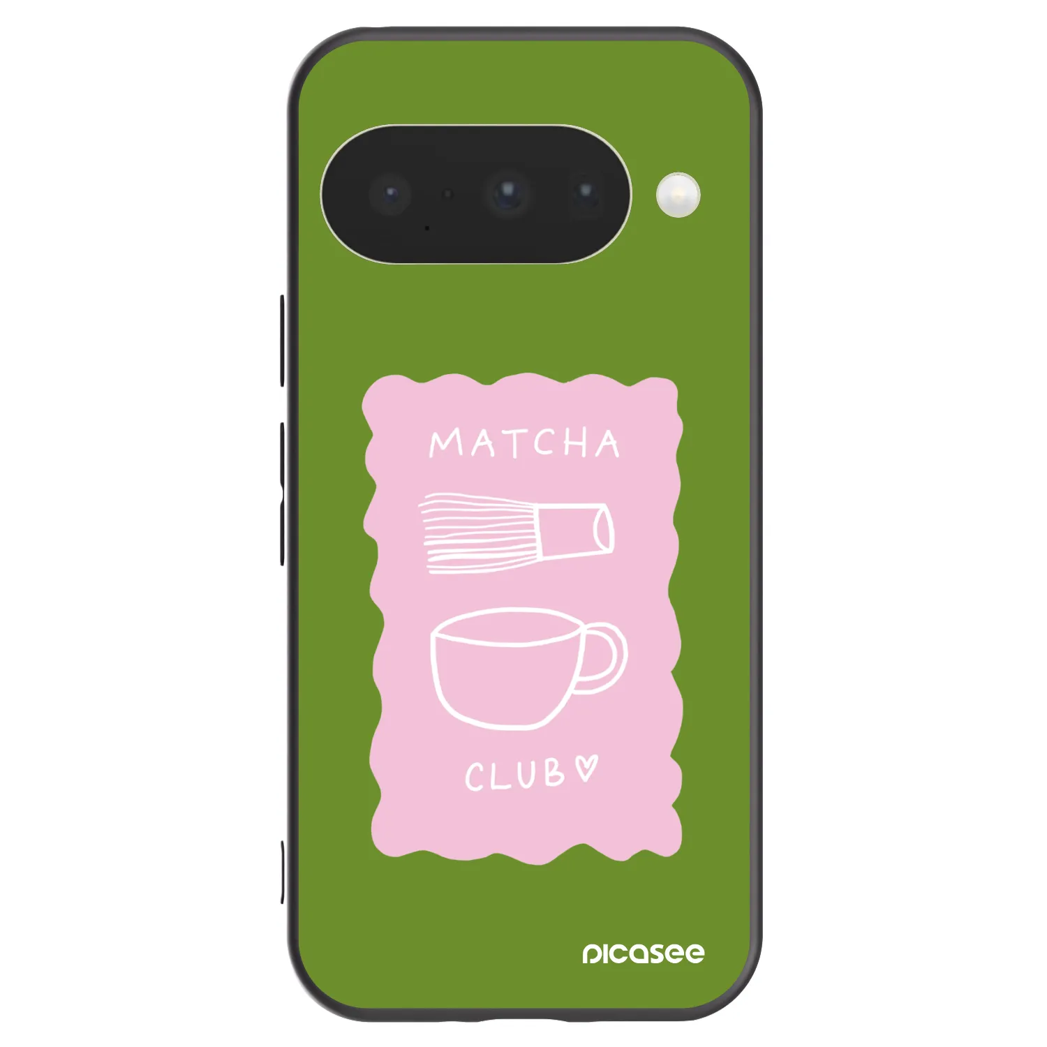 Picasee silikónový čierny obal pre Google Pixel 10 - Matcha club