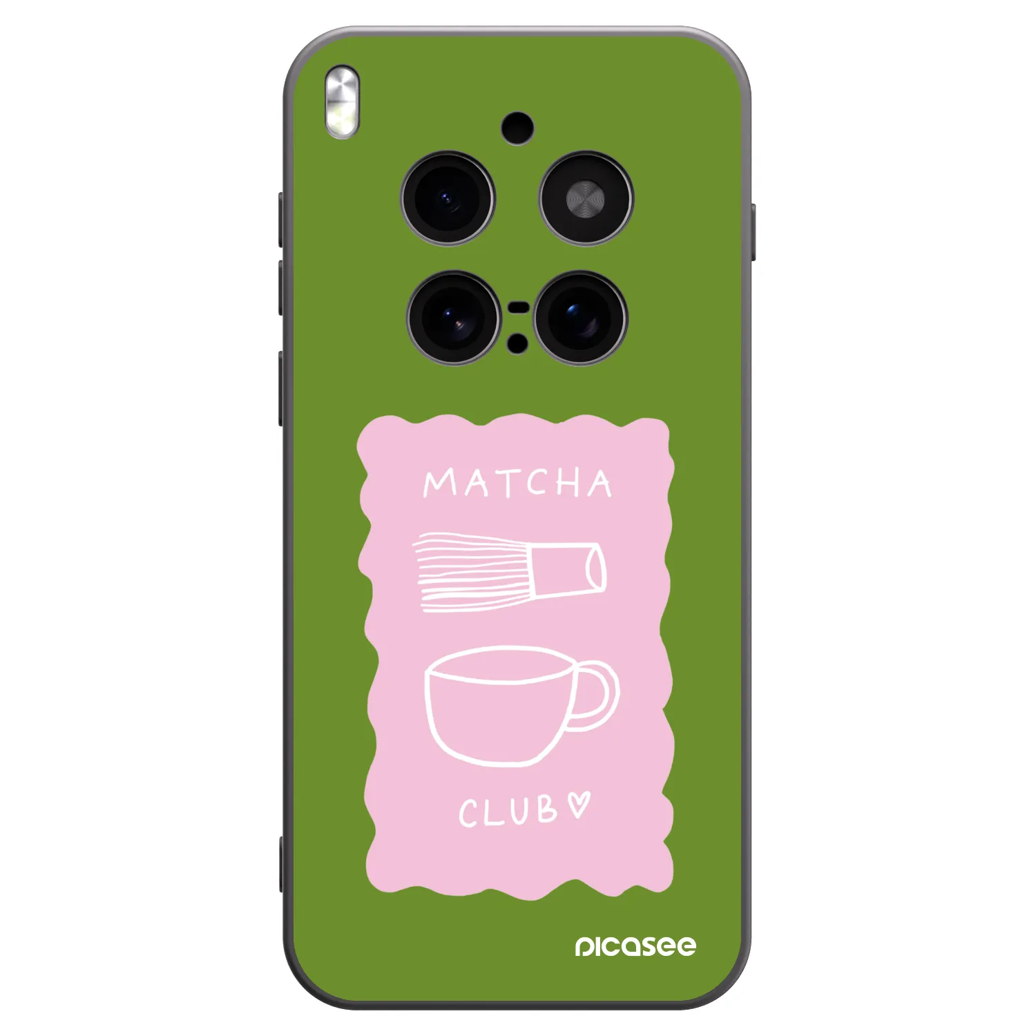 Picasee silikónový čierny obal pre Vivo X300 Pro - Matcha club
