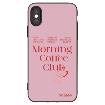 Picasee silikónový čierny obal pre Apple iPhone X/XS - Morning