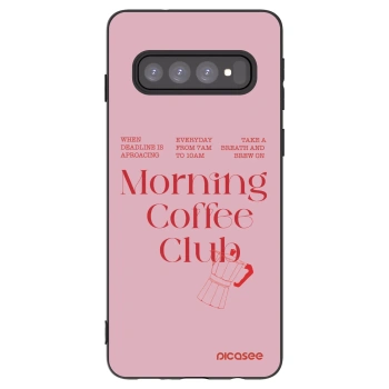 Picasee silikónový čierny obal pre Samsung Galaxy S10 G973 - Morning