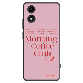 Picasee silikónový čierny obal pre Motorola Moto E14 - Morning