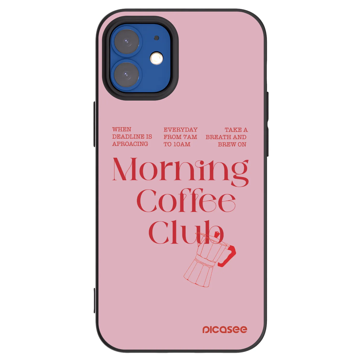Picasee silikónový čierny obal pre Apple iPhone 12 mini - Morning