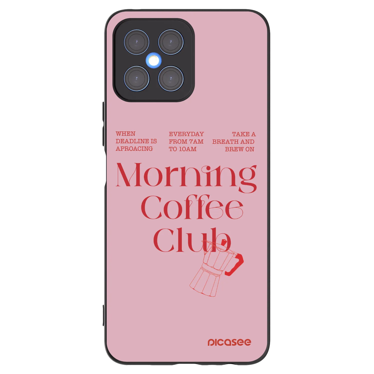 Picasee silikónový čierny obal pre Honor X8 4G - Morning