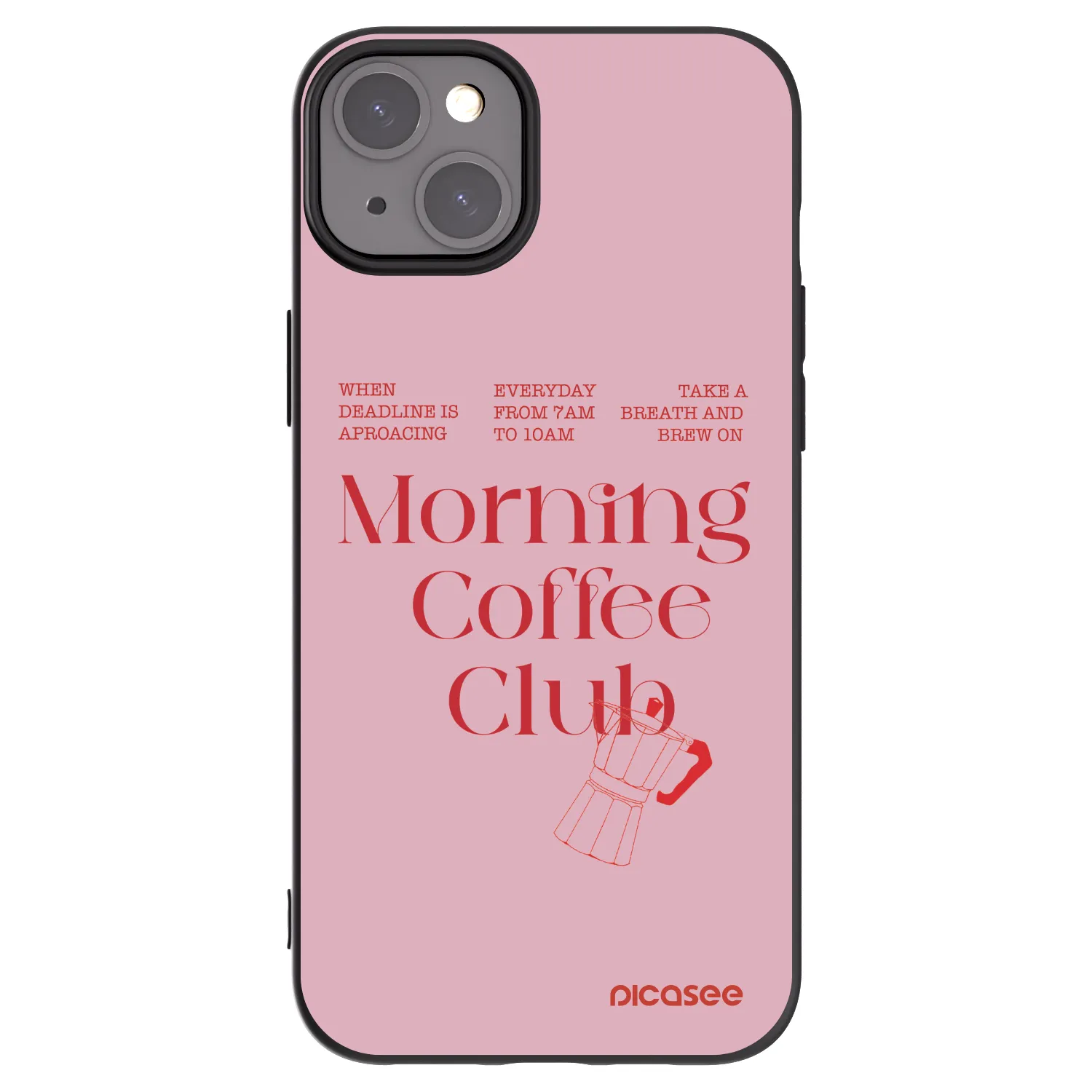 Picasee silikónový čierny obal pre Apple iPhone 15 Plus - Morning