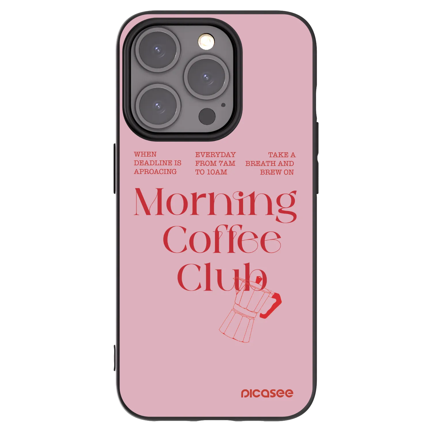 Picasee silikónový čierny obal pre Apple iPhone 15 Pro - Morning