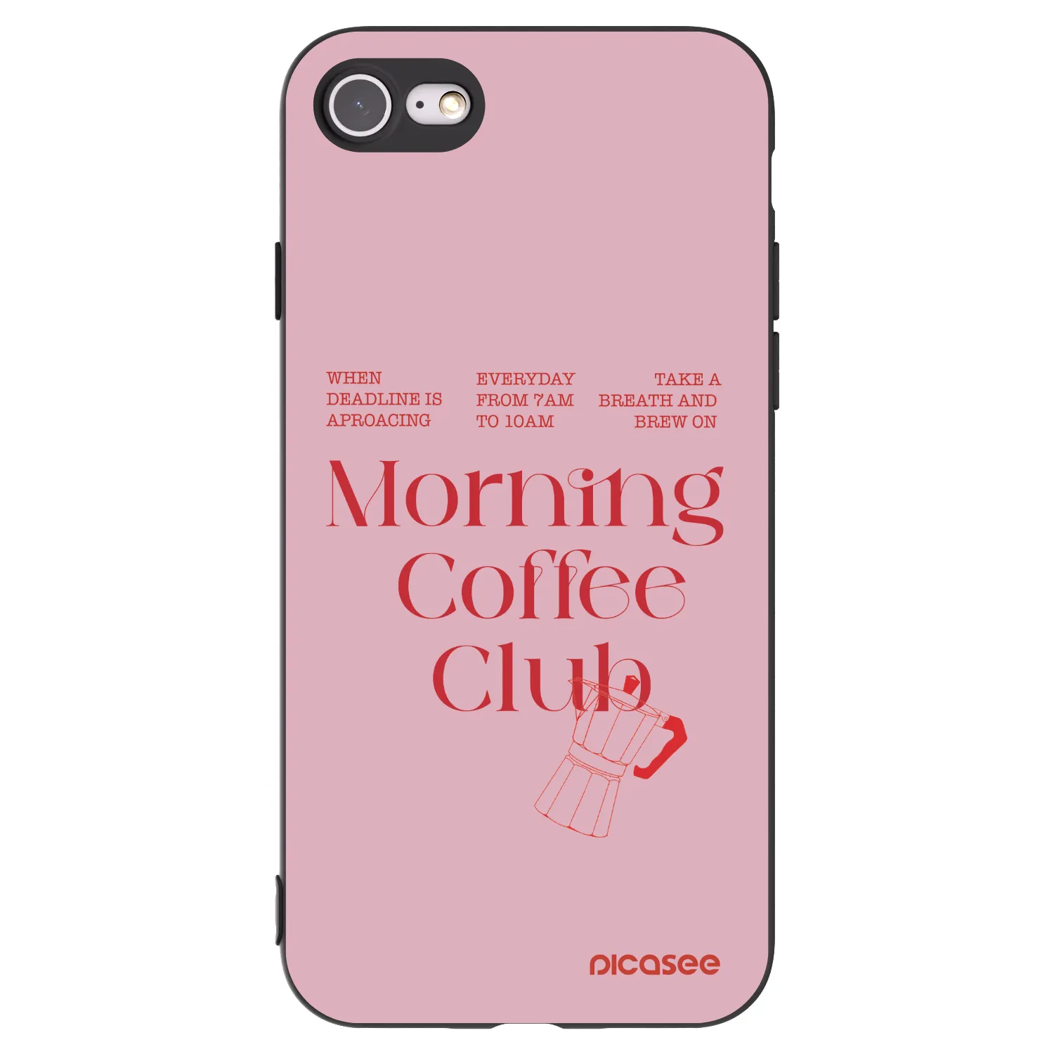 Picasee silikónový čierny obal pre Apple iPhone 8 - Morning