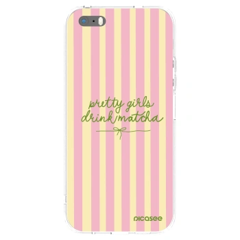 Picasee silikónový prehľadný obal pre Apple iPhone 5/5S/SE - Pretty matcha