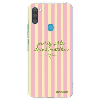 Picasee silikónový prehľadný obal pre Samsung Galaxy M11 - Pretty matcha