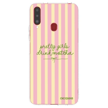Picasee silikónový prehľadný obal pre Samsung Galaxy A20s - Pretty matcha
