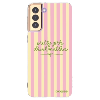 Picasee silikónový prehľadný obal pre Samsung Galaxy S21+ 5G G996F - Pretty matcha