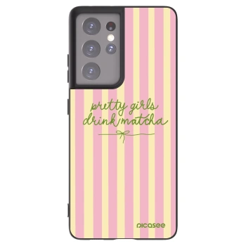 Picasee silikónový čierny obal pre Samsung Galaxy S21 Ultra 5G G998B - Pretty matcha