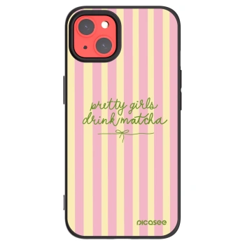 Picasee silikónový čierny obal pre Apple iPhone 13 - Pretty matcha