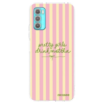 Picasee silikónový prehľadný obal pre Motorola Moto G60 - Pretty matcha