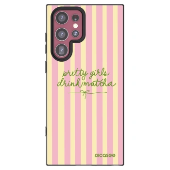 Picasee silikónový čierny obal pre Samsung Galaxy S22 Ultra 5G - Pretty matcha