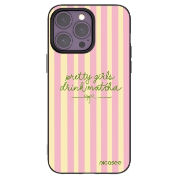 Picasee silikónový čierny obal pre Apple iPhone 14 Pro Max - Pretty matcha