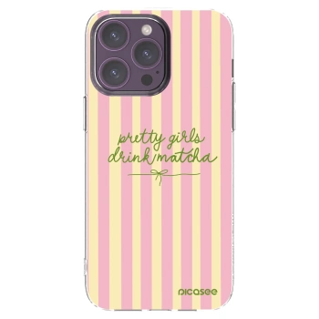 Picasee silikónový prehľadný obal pre Apple iPhone 14 Pro Max - Pretty matcha