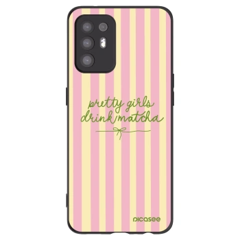 Picasee silikónový čierny obal pre OPPO A94 5G - Pretty matcha