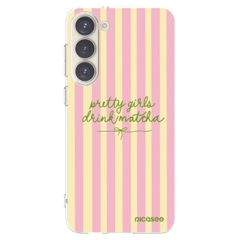 Picasee silikónový prehľadný obal pre Samsung Galaxy S23+ 5G - Pretty matcha