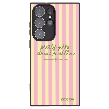 Picasee silikónový čierny obal pre Samsung Galaxy S23 Ultra 5G - Pretty matcha