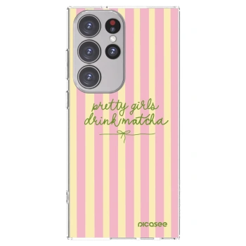 Picasee silikónový prehľadný obal pre Samsung Galaxy S23 Ultra 5G - Pretty matcha