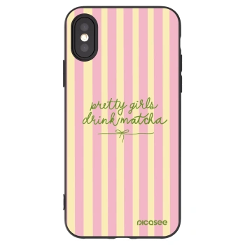 Picasee silikónový čierny obal pre Apple iPhone X/XS - Pretty matcha