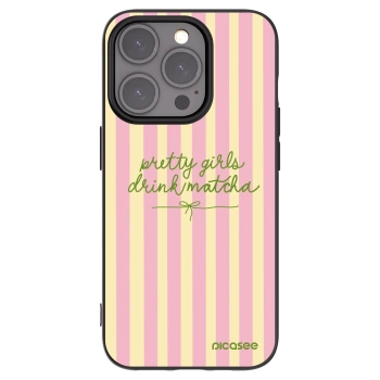 Picasee silikónový čierny obal pre Apple iPhone 15 Pro - Pretty matcha