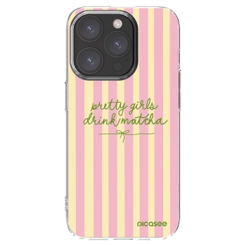 Picasee silikónový prehľadný obal pre Apple iPhone 15 Pro - Pretty matcha