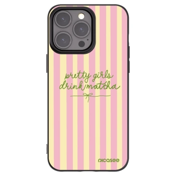 Picasee silikónový čierny obal pre Apple iPhone 15 Pro Max - Pretty matcha